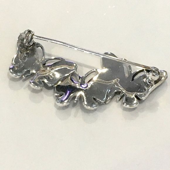 Vintage Sterling Silver Marcasite Butterfly Pin Broach - Picture 3 of 11